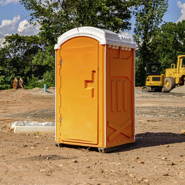 how often are the porta potties cleaned and serviced during a rental period in Deerfield